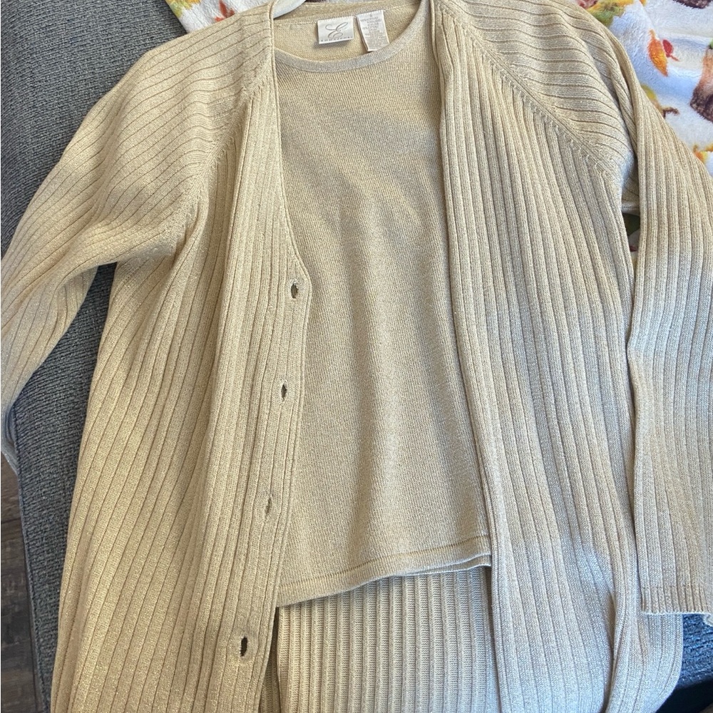 Gold Knit sweater set